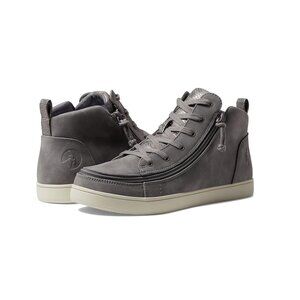 NEW Billy Footwear Women Sneaker Mid Top Zip Up Stone Adaptive Sz 6.5W RY2489